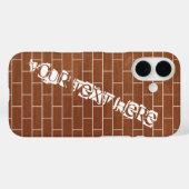 Coque iphone de mur de briques avec texte personna (Verso (horizontal))