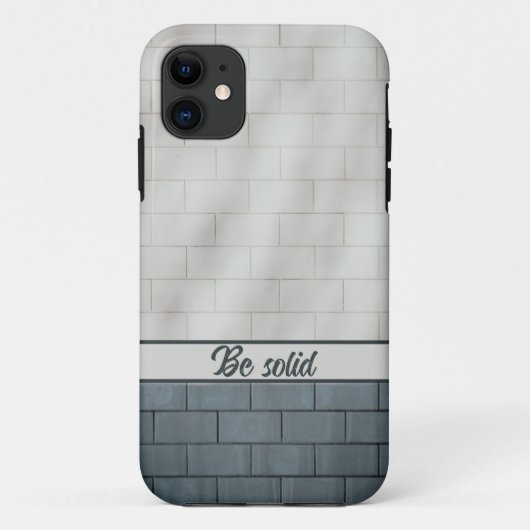 Coque iphone de mur en brique gris (Dos)