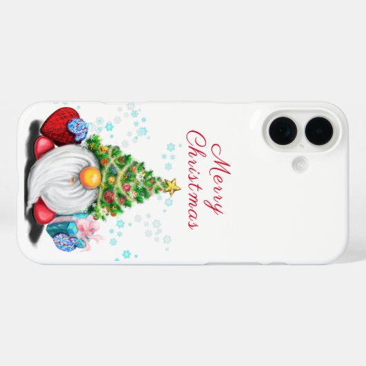 Coque iphone de Noël Gnome mignonne (Verso (horizontal))