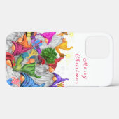 Coque iphone de Noël Gnome - Votre texte (Verso (horizontal))