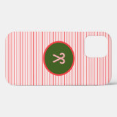 Coque iphone de Noël/menthe poivrée (Verso (horizontal))