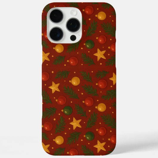 Coque iphone de Noël rouge - Décor de vacances Vin (Verso)