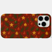 Coque iphone de Noël rouge - Décor de vacances Vin (Verso (horizontal))