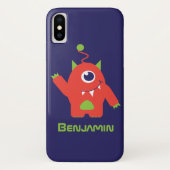 Coque iphone de nom d'alien aux yeux (Dos)