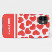 Coque iphone de nom de coeur doux (Dos (Horizontal))
