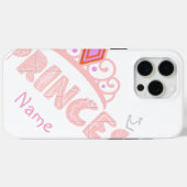 Coque iphone de nom de princesse personnalisé - De (Verso (horizontal))
