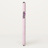 coque iphone de nom de singe violet et rose (Dos/Droite)