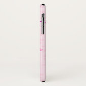 coque iphone de nom de singe violet et rose (Dos/Gauche)