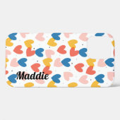 Coque iphone de nom personnalisé du coeur mou (Verso (horizontal))