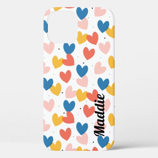 Coque iphone de nom personnalisé du coeur mou (Verso)