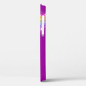 Coque iphone de nom personnalisé Rainbow violet (Verso / Gauche)