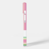 Coque iphone de nom rose des perles de bande (Verso / Gauche)