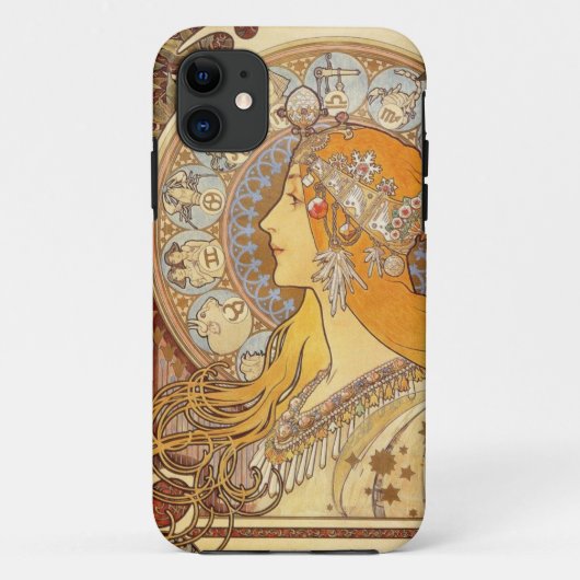 Coque iphone de Nouveau d'art de zodiaque (Dos)