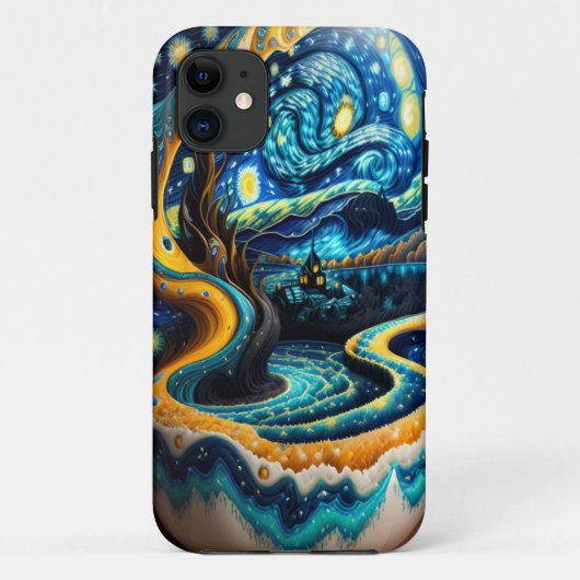Coque iphone de nuit étoilé (Dos)