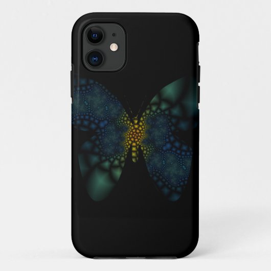 coque iphone de papillon fractal (Dos)