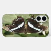 Coque iphone de papillon tropical noir et blanc (Verso (horizontal))