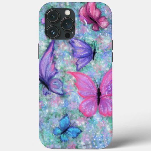 Coque iphone de papillons volants (Verso)
