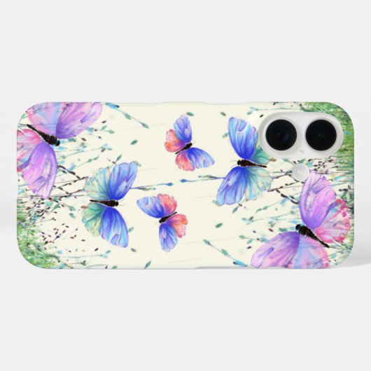Coque iphone de papillons volants (Verso (horizontal))