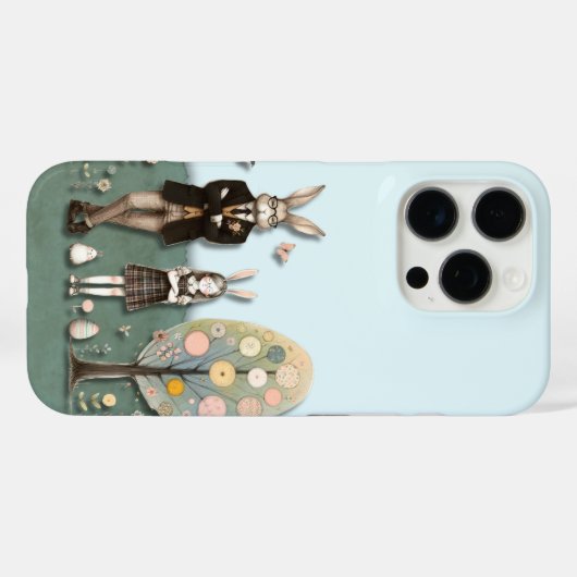 Coque iphone de Pâques Dapper (Verso (horizontal))