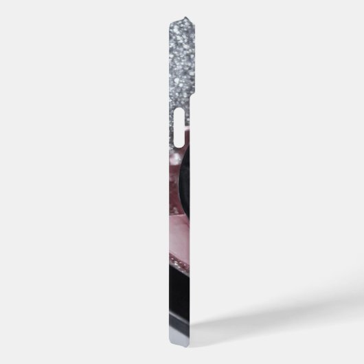 Coque iphone de Parties scintillant argenté (Verso / Droite)