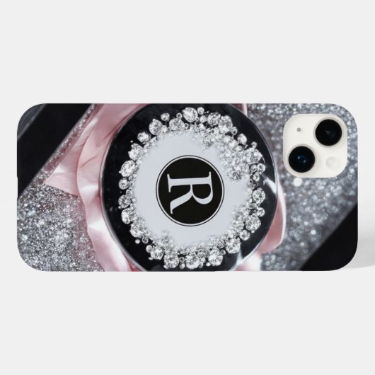 Coque iphone de Parties scintillant argenté (Verso (horizontal))