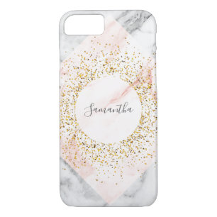 Coque iphone de Parties scintillant en marbre doré