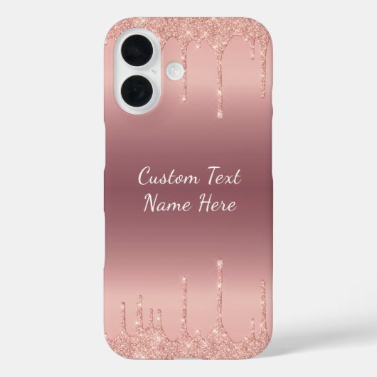 coque iphone de Parties scintillant rose Gold avec (Verso)