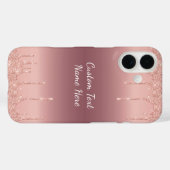 coque iphone de Parties scintillant rose Gold avec (Verso (horizontal))