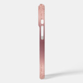 coque iphone de Parties scintillant rose Gold avec (Verso / Gauche)