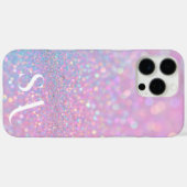 Coque iphone de Parties scintillant rose Pastel pe (Verso (horizontal))