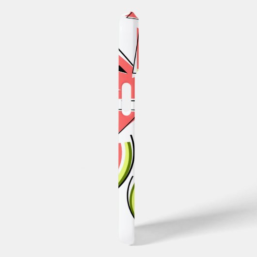 Coque iphone de pastèque "Monogramme" vertical (Verso / Droite)