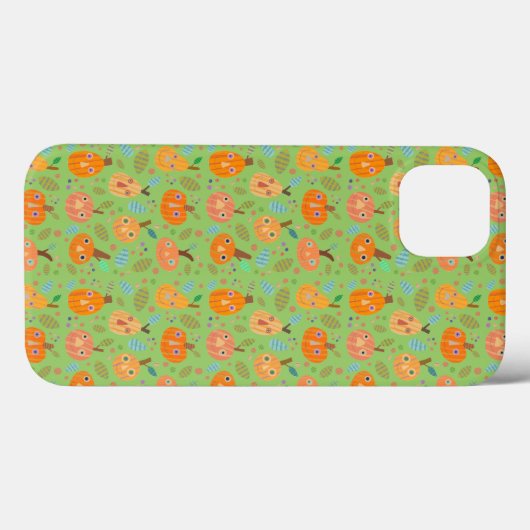 coque iphone de patchs citrouille (Verso (horizontal))