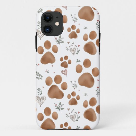 Coque iphone de pattes de chien (Dos)