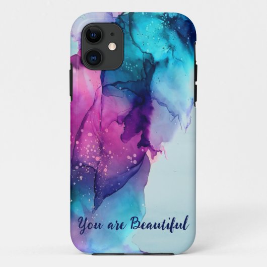 Coque iphone de peinture abstrait multicolore (Dos)