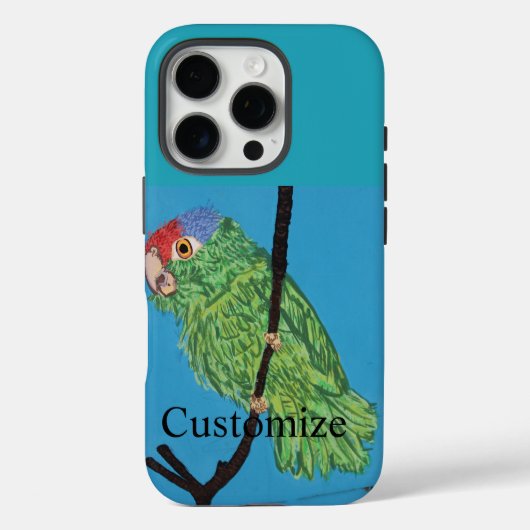 coque iphone de perroquet vert (Verso)