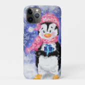 Coque iphone de pingouin de Noël mignon (Dos)