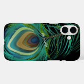 Coque iphone de plumes Peacock personnalisées (Verso (horizontal))