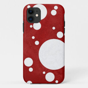 Coque iphone de points Polka Rouge