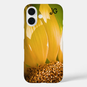 Coque iphone de pomme de tournesol jaune personnal