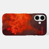 Coque iphone de pomme robuste de Red Fire personna (Verso (horizontal))