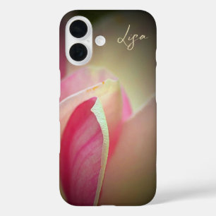 Coque iphone de pomme rose personnalisé