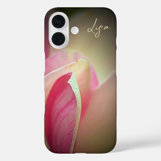 Coque iphone de pomme rose personnalisé (Verso)