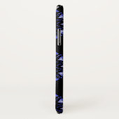 coque iphone de pommes bleu paisley (Dos/Droite)