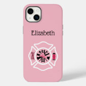 Coque iphone de pompier femme personnalisée (Verso)