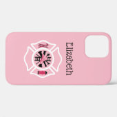 Coque iphone de pompier femme personnalisée (Verso (horizontal))