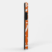 Coque iphone de porc orange et blanc (Dos/Droite)