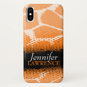 Coque iphone de poster de animal graphique orange