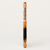 Coque iphone de poster de animal graphique orange (Dos/Gauche)