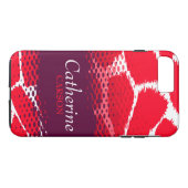 Coque iphone de poster de animal graphique violet  (Dos (Horizontal))
