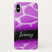 Coque iphone de poster de animal graphique violet  (Dos)